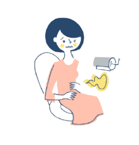 便の調子が良くなさそうな様子の人
