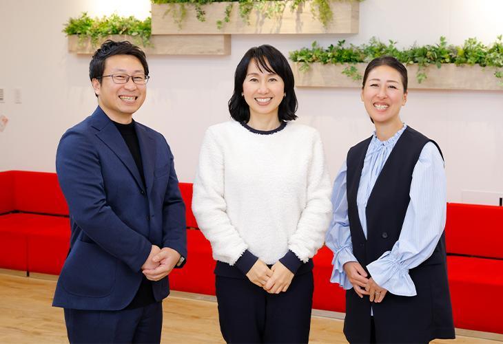 取材にお答えいただいたTGPの東尾理子さん、森瞳さん、佐藤高輝さん