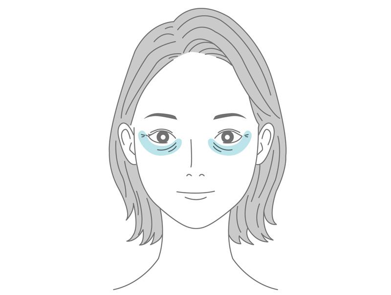 目元にシワがある女性のイラスト